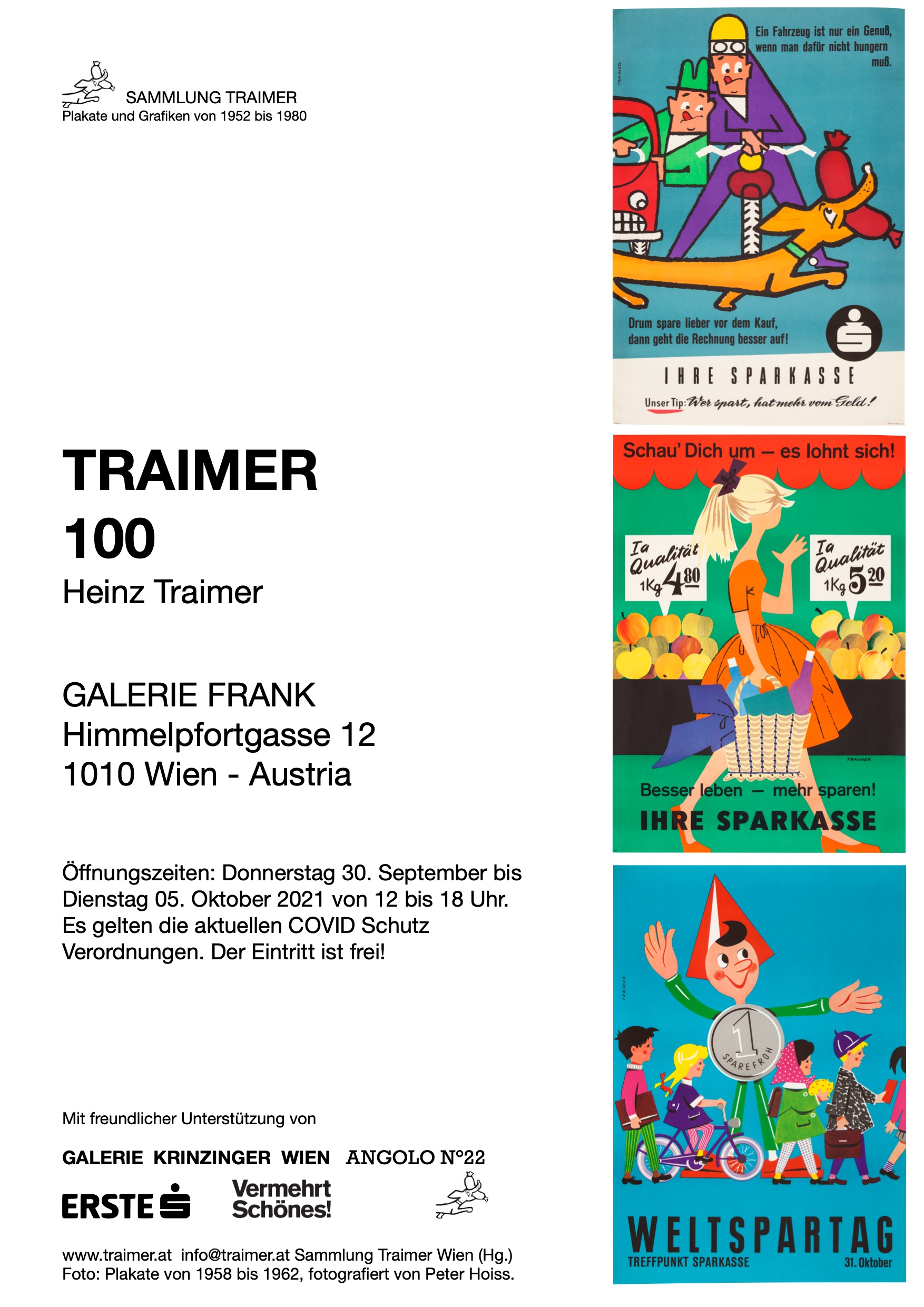 Heinz Traimer 100 Geburtstag 2021 Galerie Frank Ausstellung